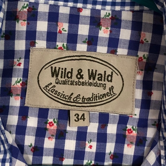 Wild & Wald gingham floral shirt sz 34 - Picture 4 of 7